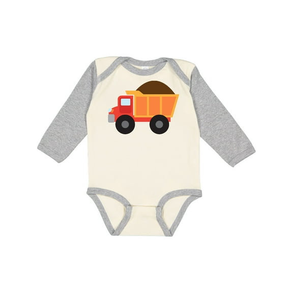 Inktastic Work Truck Construction Vehicle Boys or Girls Long Sleeve Baby Bodysuit