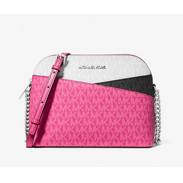 Michael Kors Bolso Bandolera Mediano Jet Set Travel con Diseño de Cúpula y Logo de la Firma en Bloques de Color - Dragonfruit Multi