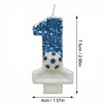 thumbnail image 4 of Soccer Party Decorations, Birthday Number Candles White Soccer Birthday Candles for Cake, Fun Glitter Birthday Candles Cake Cupcake Topper for Party Anniversary Supplies, Soccer N Number 1, 4 of 9