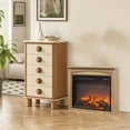 thumbnail image 4 of 27" Fireplace TV Stand with Mantel, Farmhouse Tabletop Fireplace with Adjustable LED Flame, Freestanding Indoor Electric Fireplace Heater, for Living Room, Bedroom, 4 of 9