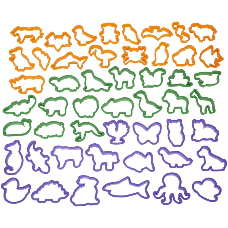 Wilton Animal Pals Plastic Cookie Cutters 50 pack