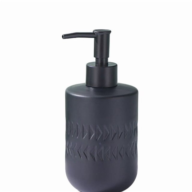 Elegante botella desinfectante de manos gris - Botella de champú tipo empuje for artículos esenciales de baño