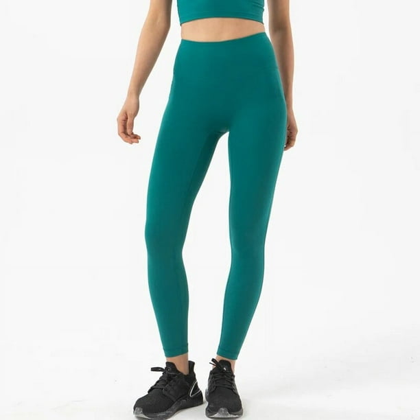 SOISOU Nylon Leggings Women Yoga Pant Tights High Waist Elastic Breathable  Gym Fitness Sport Pants No T Line pantalones de mujer 