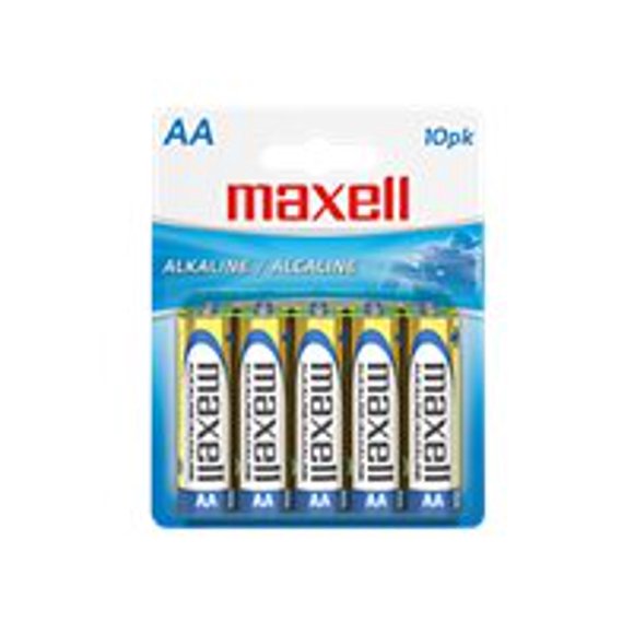 Maxell(R) 723410 - LR610BP Alkaline Batteries (AA; 10 pk; Carded)