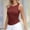 *Red, variant on ClodeEU Women's Polka Dot Print Slim Fit Crewneck Sleeveless Top with Pleated ,Casual Summer Tank Red,Womens Plus S