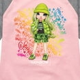 thumbnail image 3 of Rainbow High - Jade Hunter Rainbow Graffiti - Toddler And Youth Girls Raglan Graphic T-Shirt, 3 of 5