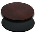 thumbnail image 4 of 36" Round Mahogany Laminate Table Top With Table Height Round Base - Table Height Restaurant Table, 4 of 4