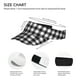 thumbnail image 3 of Balery Black White Plaid Gorra deportiva con visera ajustable para mujer y hombre (talla única), 3 of 7