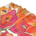thumbnail image 3 of Yayeee Shower Curtain with Hooks 72"x72" Waterproof Fabric Bathroom Hanging Decor, Orange Hand Drawn Floral, 3 of 5