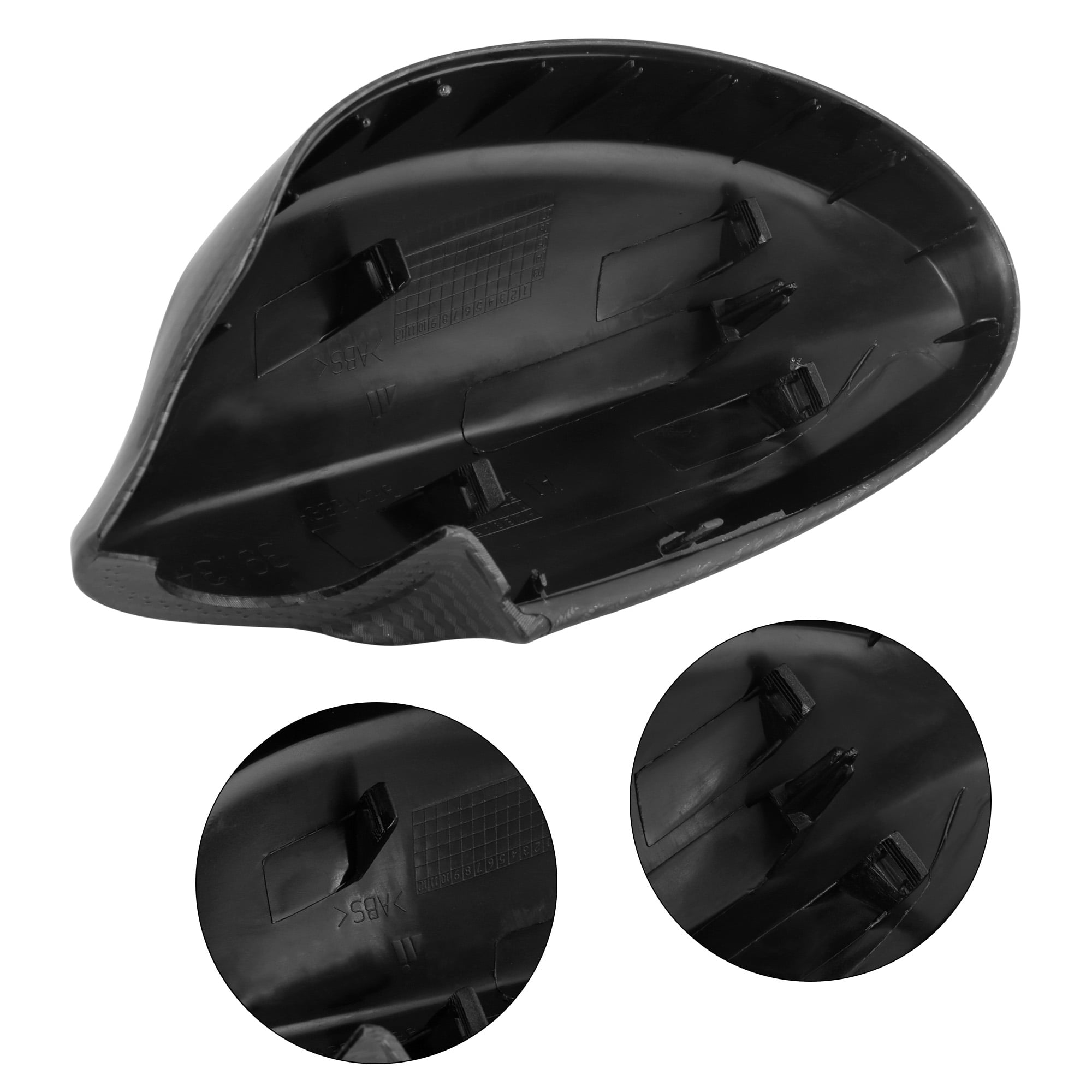 Pair New Exterior Rear View Mirror Covering Cap Carbon Fiber Pattern for BMW