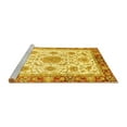 thumbnail image 2 of Ahgly Company Machine Washable Indoor Square Abstract Yellow Modern Area Rugs, 8' Square, 2 of 4