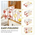 thumbnail image 2 of Yayeee Collapsible Cube Storage Bin with Lid Fabric Closet Decorative Basket with Handles, Beach Crab, 2 of 7