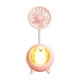thumbnail image 3 of Ventilador pequeño con luz nocturna, ventilador personal para mujeres, hombres, viajes, camping, al aire libre. Rosa, 3 of 8
