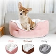 thumbnail image 6 of Dog Bed, Cat Beds for Indoor Cats,Pet Bed for Puppy and Kitty,Round Super Soft Plush Flannel Puppy Beds with Slip-Resistant Bottom,M,24.8*20.8*7.8inch,Pink, 6 of 6