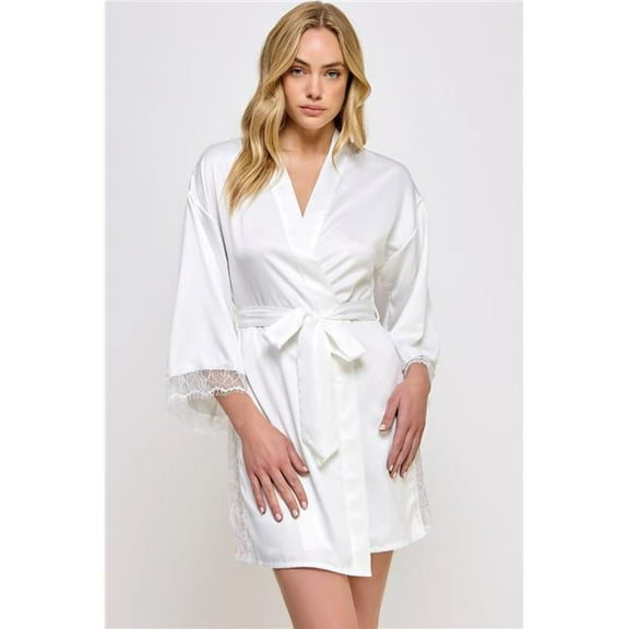 BeWicked  Gillian Robe, White - Large & Extra Large