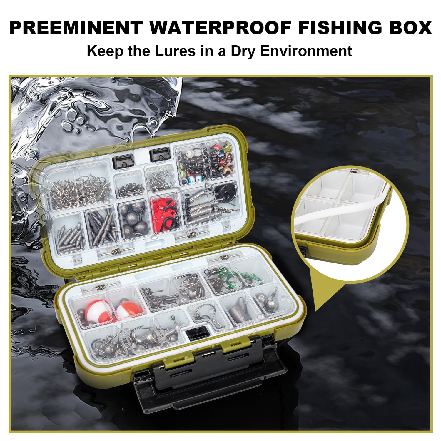 Fishing Lures Accessories Kit With Tackle Box  Hooks Minnow Crankbait Frog Popper Lure Worm Spoon Spinner Bait For Bass Crappie Gear Freshwater Equipment Gifts Men
