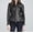 Beige, variant on Womens Lambskin Black Leather Motorcycle Jacket With Zipper  | Stand Up Collar | Zip On Sleeves | ST03