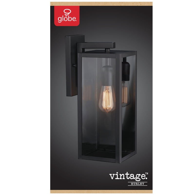 Details about   Globe Electric 44393 Arthur Single Light 12" Tall Outdoor Wall Sconce Black 