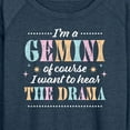thumbnail image 3 of Instant Message - I'm A Gemini - Women's Lightweight French Terry Long Sleeve Shirt, 3 of 6