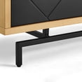 thumbnail image 5 of Morden Fort 74" Cabinet Modern TV Stand for TVs up to 80", Entertainment Center Large TV Storage Cabinet Media Console with 4 Doors, Natural, 5 of 7