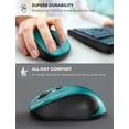 thumbnail image 4 of Wireless Mouse for Laptop, Ergonomic Silent Computer Mouse with USB & USB-C, 3 DPI 6 Buttons,Teal, 4 of 7