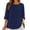 Navy, variant on Women's Henley Neck Pintuck Blouse, Roll Tab Long Sleeve Womens Fall Tunic Top for Casual Wear, Sizes S-2XL