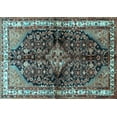 thumbnail image 1 of Ahgly Company Indoor Rectangle Persian Light Blue Traditional Area Rugs, 2' x 5', 1 of 4