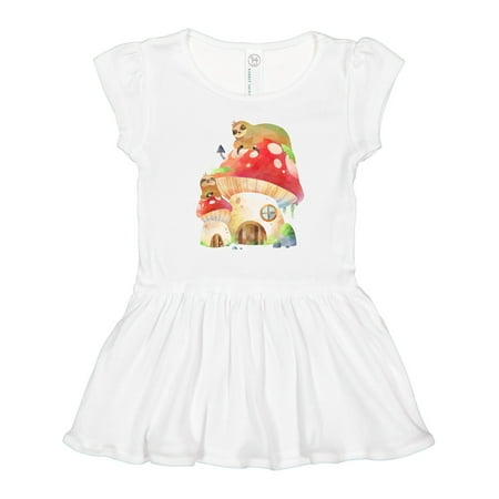 

Inktastic Mushroom Cottage Gift Toddler Girl Dress