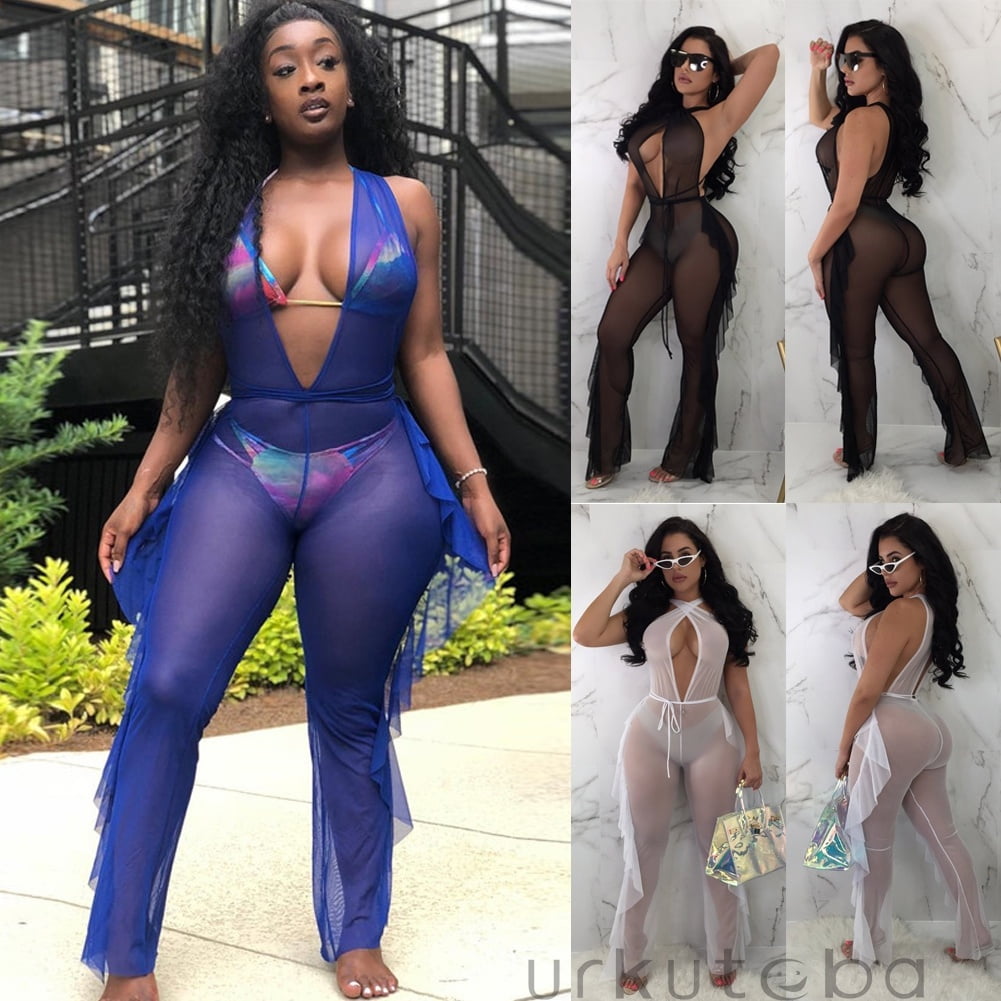 sheer jumpsuit cover up