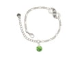 thumbnail image 2 of Delight Jewelry 10mm Lime Green Crystal Drop Silver-tone Paw Infinity Link Chain Bracelet, 6"+2" Extender, 2 of 3