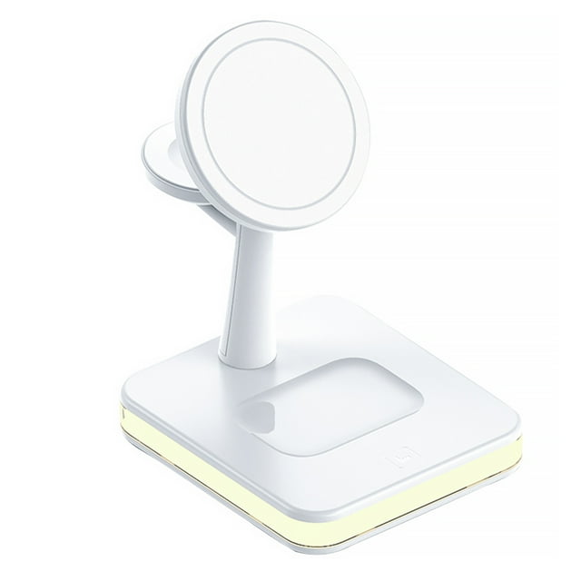 Tholdsy Base de carga inalámbrica 3 en 1 con USB tipo C de oficina al lado de la estación de carga Accesorios para auriculares de teléfono Electrónica Blanco