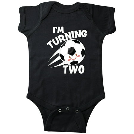 

Inktastic I m Turning Two with Soccer Ball Gift Baby Boy or Baby Girl Bodysuit