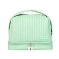 thumbnail image 2 of PU Makeup Bag Dry Wet Separation Double-layer Handbag Travel Washbag (White), 2 of 4