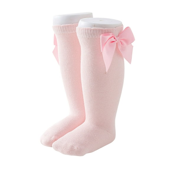 Dewadbow Infant Baby Girls Bowknot Stockings Leggings Warmer Knee High Socks