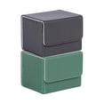 thumbnail image 1 of Cajas de cartas coleccionables de 2 piezas, organizador de caja de almacenamiento de tarjetero de cuero PU para tarjeta , tarjeta de baloncesto, tarjetas de juego Macarena  Estuche de baraja de cartas, 1 of 8