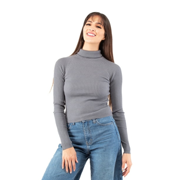 Blusa tejida cuello alto AMAD Casual para mujer Talla S
