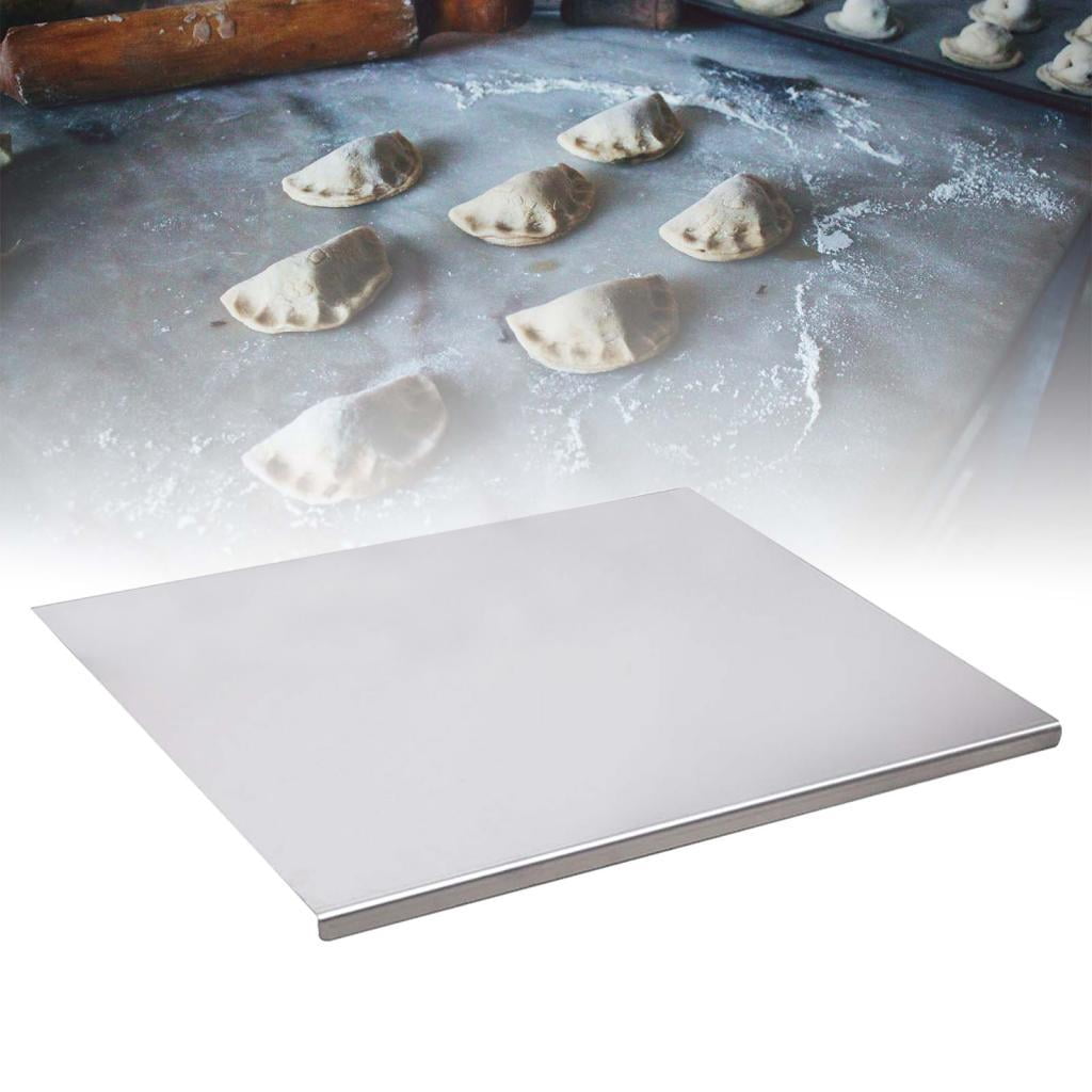 Fiocias Stainless Steel Chopping Board Heavy Cutting Board Meat Vegetables Bread Cutting 40cmx50cm
