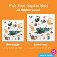 thumbnail image 5 of Big Dot of Happiness Cat Christmas Napkins, Pets Holiday Party Decor, Cute Christmas Kitty Cats, White 3-Ply Paper Luncheon Dinner Napkins - 24 Count, 5 of 6