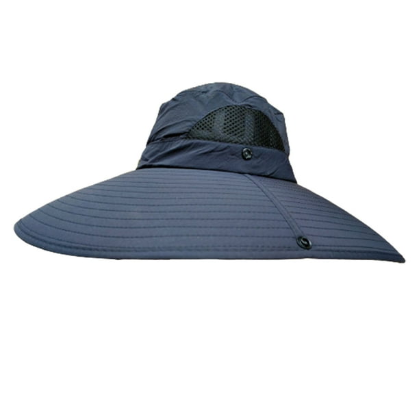 Sombrero Visera para el sol para hombre Sombrero de pescador Sombrero grande Protector solar UV Sombrero de pescador Sombrero para el sol de verano