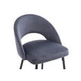 thumbnail image 3 of Plata Décor Velvet Stool with Black Metal legs, 3 of 3