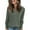 Army Green, variant on Fall Fashion Must Haves Womens Solid Color Shirts Long Sleeve Tshirt Buttons V Neck Pullover Sweatshirt Tops Soft Blouse Tops Women Fall Clothes