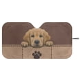 thumbnail image 3 of Xixirimido Car Windshield Sun Shade Front Windshield Cover Universal Fit for SUVs Trucks Foldable Front Window Sunshade Automotive Interior Accessories, Labrador Retriever Brown, 3 of 8