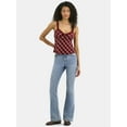 thumbnail image 2 of No Boundaries Woven Lace Plaid Cami, Women’s, 2 of 5