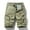 Khaki Color, variant on LYMAYTER‌ Casual Cargo Shorts Men's Elastic Waist Summer Workwear Relaxed Fit Utility Pockets Durable 29-40