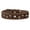 Brown, variant on Genuine Leather Studded Dog Collar, 1.25" Wide. Fits 16"-19" Neck (Black)