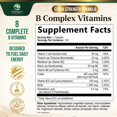 thumbnail image 2 of B Complex Vitamin - Super B Vitamins with Vitamin C & Folic Acid for Cellular Energy & Immune Support - Vitamin B Supplement With B1, B2, B3, B6 & B12 for Women & Men, Bottled in USA - 120 Capsules, 2 of 9