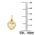 thumbnail image 2 of Precious Stars 14K Yellow Gold Cubic Zirconia '15' Heart-shaped Quincinera Pendant with 20" Chain Necklace, 2 of 4