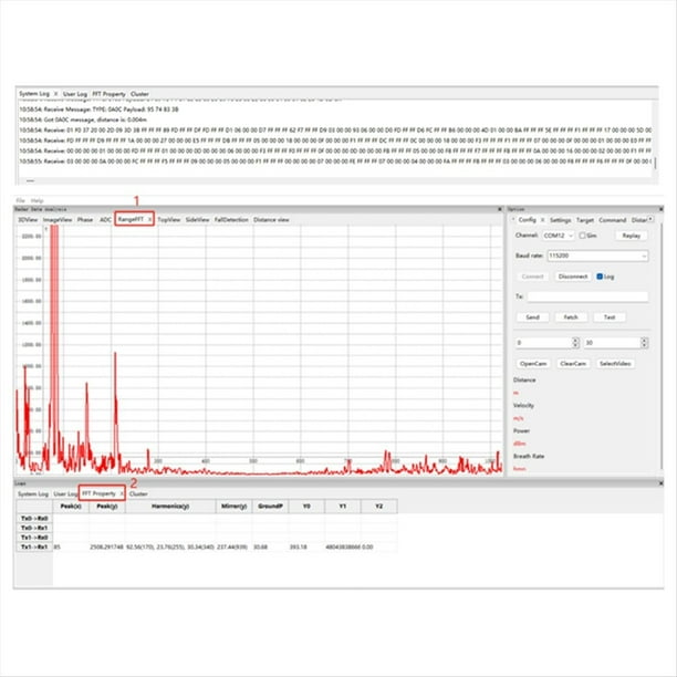 Kit de Prueba LD8001B Sensor de Detección de de Milimétrica 79G Módulo de Radar Sin Contacto Medición de de Alta Precisión