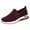 Red, variant on CQONEPT Walking Tennis Shoes for Womens Knit Slip on Breathable Mesh Sneakers Comfortable Sneaker Elastic Sock Slip On Lightweight Non-Slip Fall Shoes Size 7.5 Red