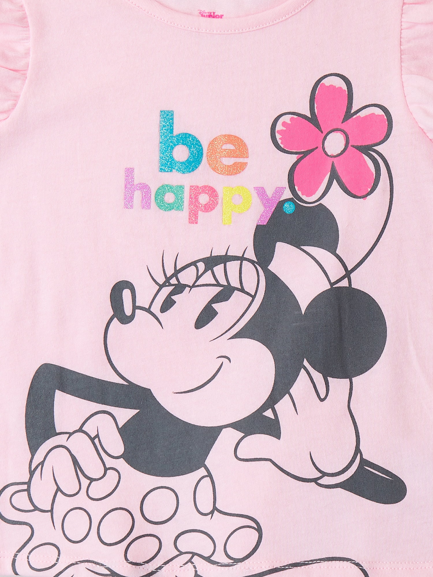 Minnie Mouse Baby and Toddler Girl Short Sleeve Top and Skirt, 2 Piece Outfit Set, 12 Months-5T